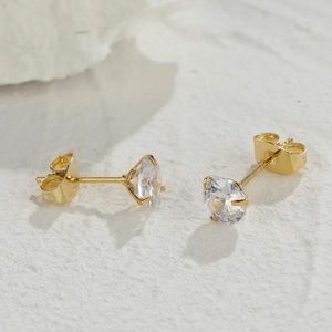 18k Gold Plated Stud Earrings
